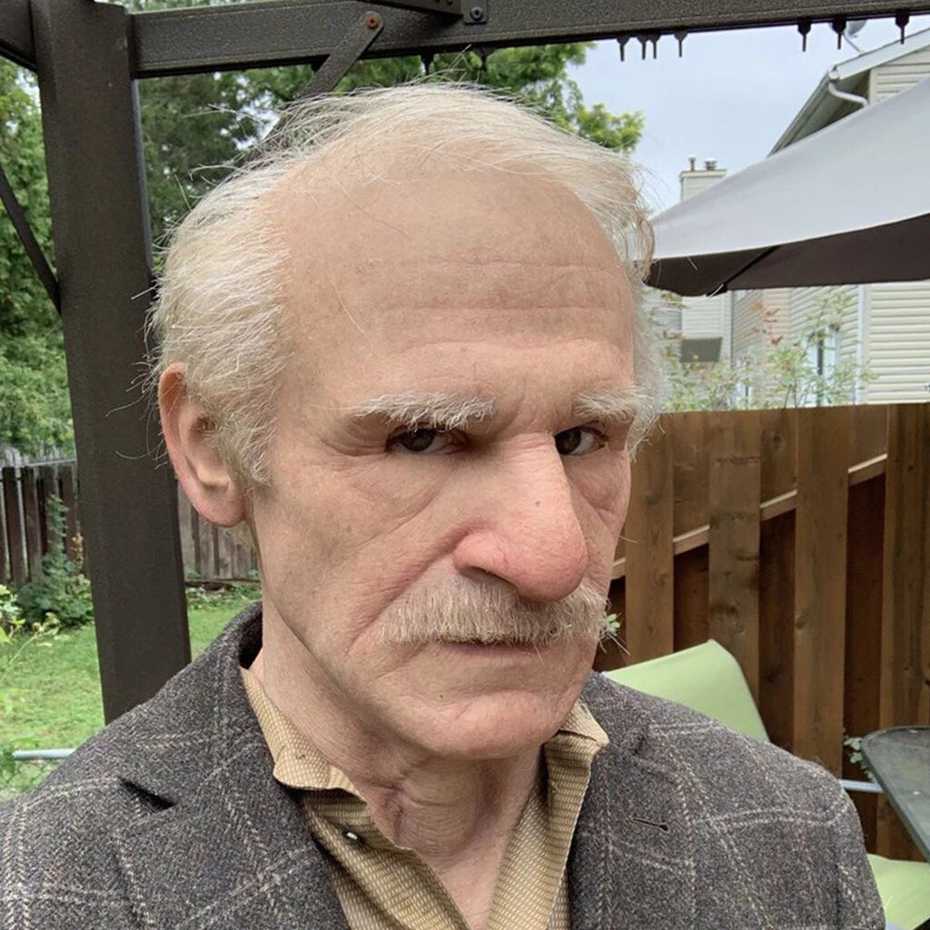 Spooky Old Man Mask - Realistic Halloween Latex Mask - Cofik
