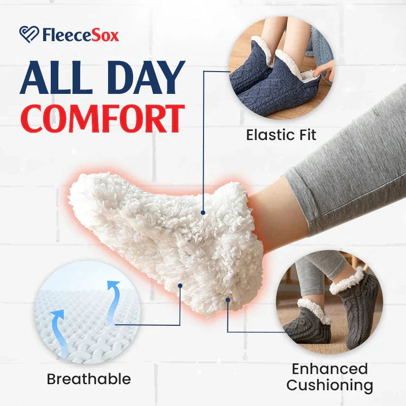 Warm Fleece Cozy Grip Socks Slippers - Cofik