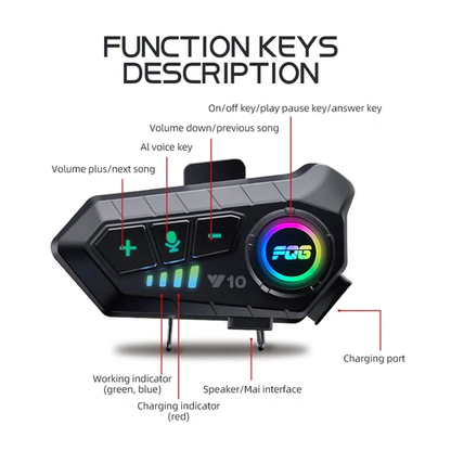 Wireless Bluetooth Motorcycle Headset