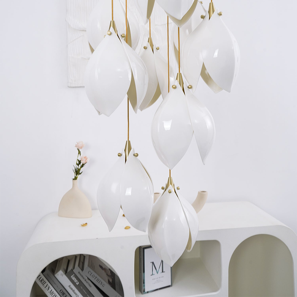Unique Floral Drop Pendant Light