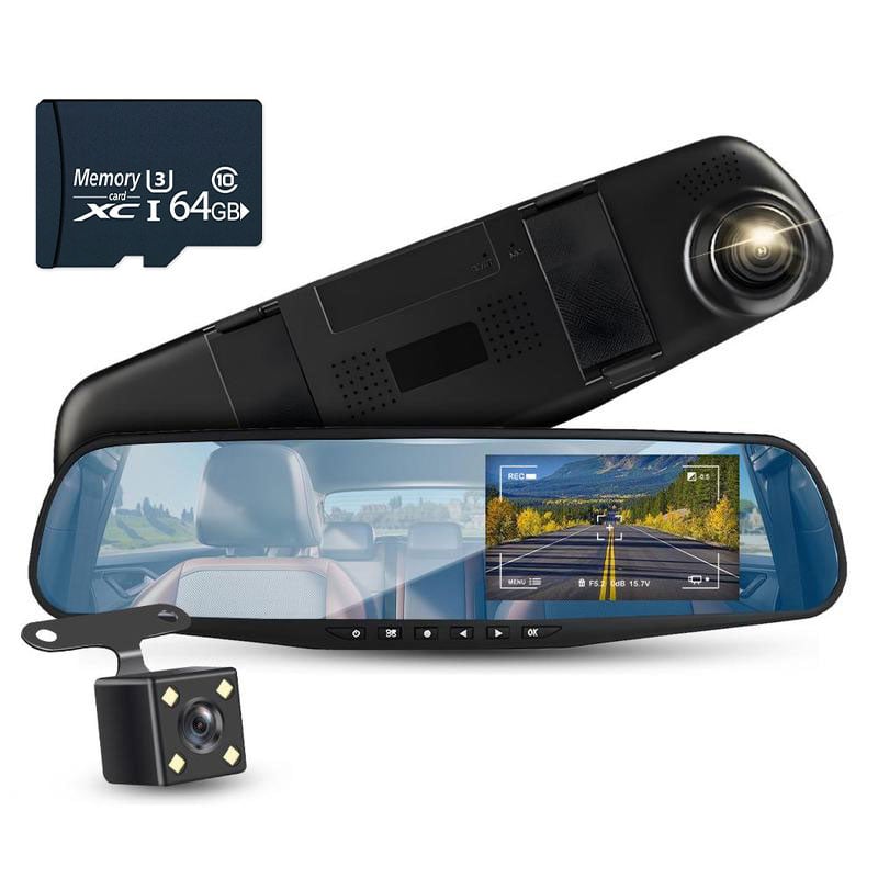 Dual Lens Car Camera with Night Vision and HD Recording