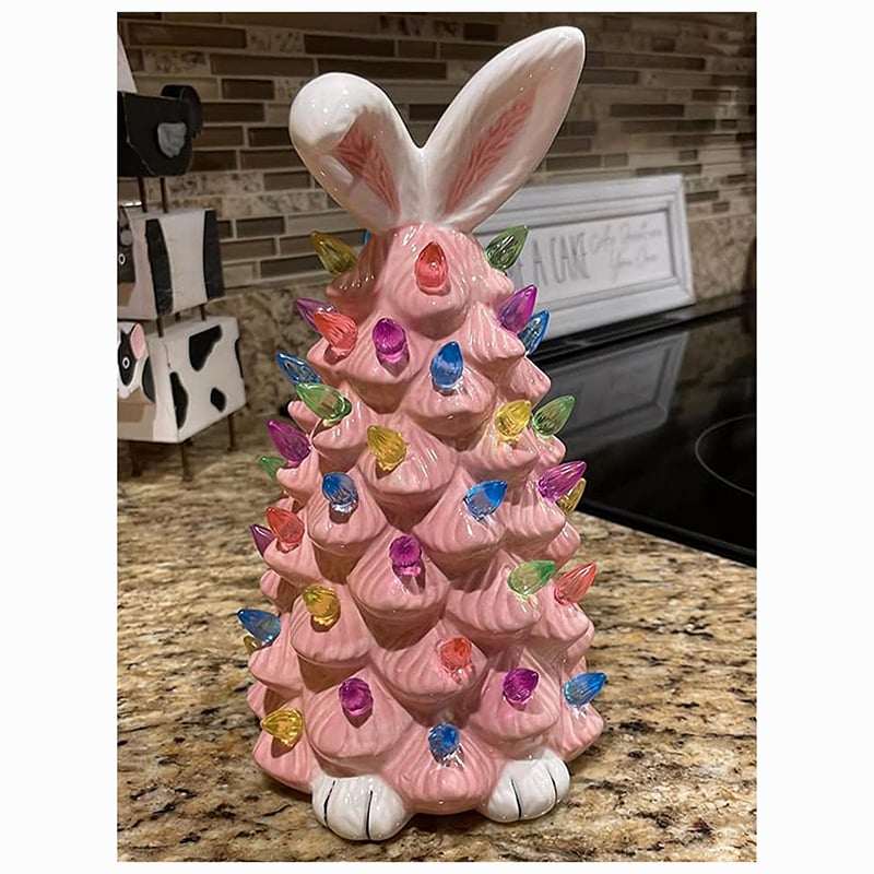Pink Bunny Christmas Tree Decoration