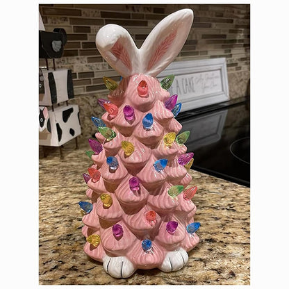 Pink Bunny Christmas Tree Decoration