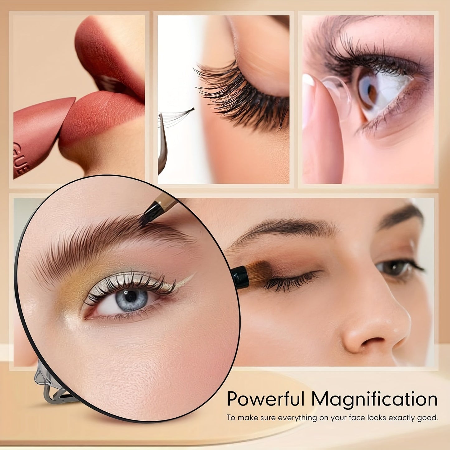 Compact Double Sided Makeup Mirror 20X Magnification