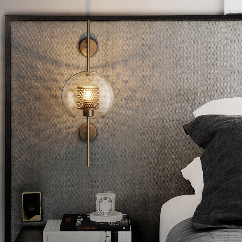 Simple Glass Modern Wall Light Fixture
