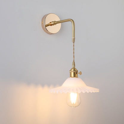 Classic Gold Single Light Wall Sconce Lamp