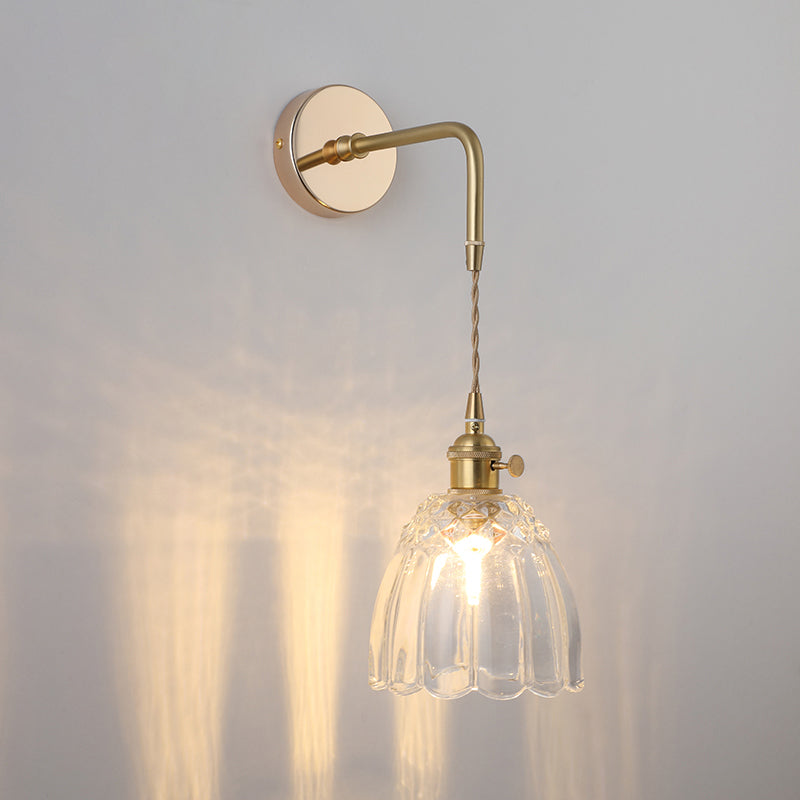 Classic Gold Single Light Wall Sconce Lamp