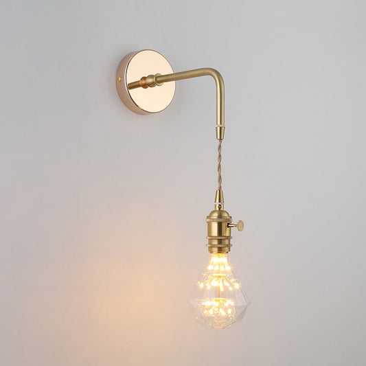 Classic Gold Single Light Wall Sconce Lamp - Cofik