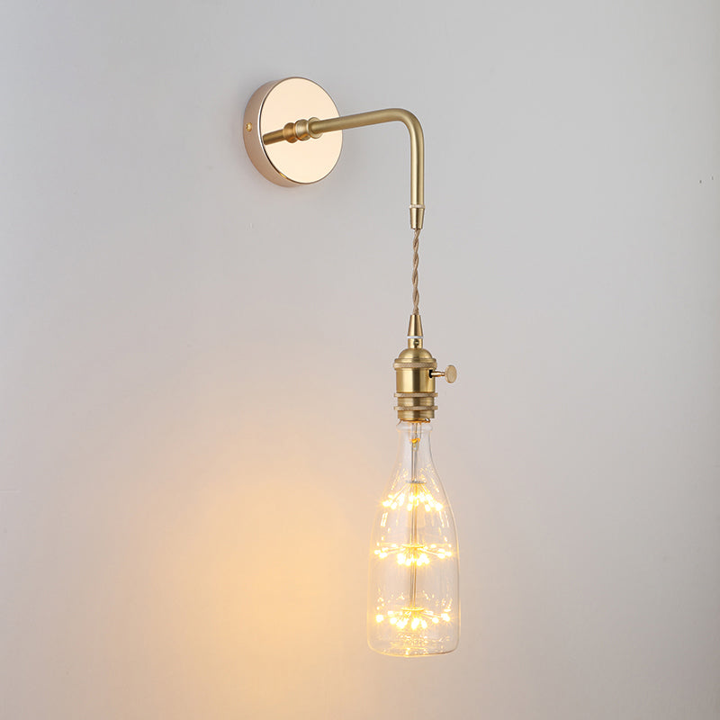 Classic Gold Single Light Wall Sconce Lamp