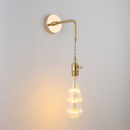 Classic Gold Single Light Wall Sconce Lamp