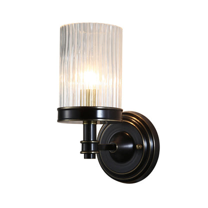 Classic Glass Wall Light Gold Finish Sconce