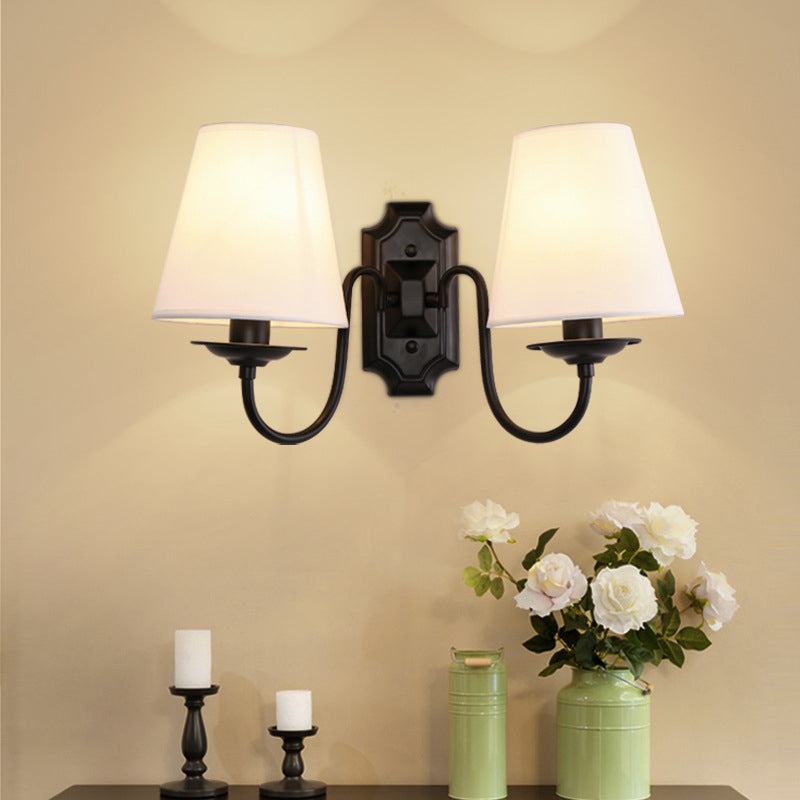 Classic Black Fabric Wall Mount Lamp Shade