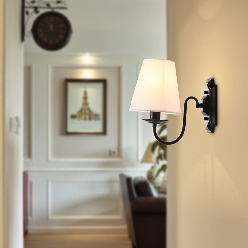 Classic Black Fabric Wall Mount Lamp Shade - Cofik