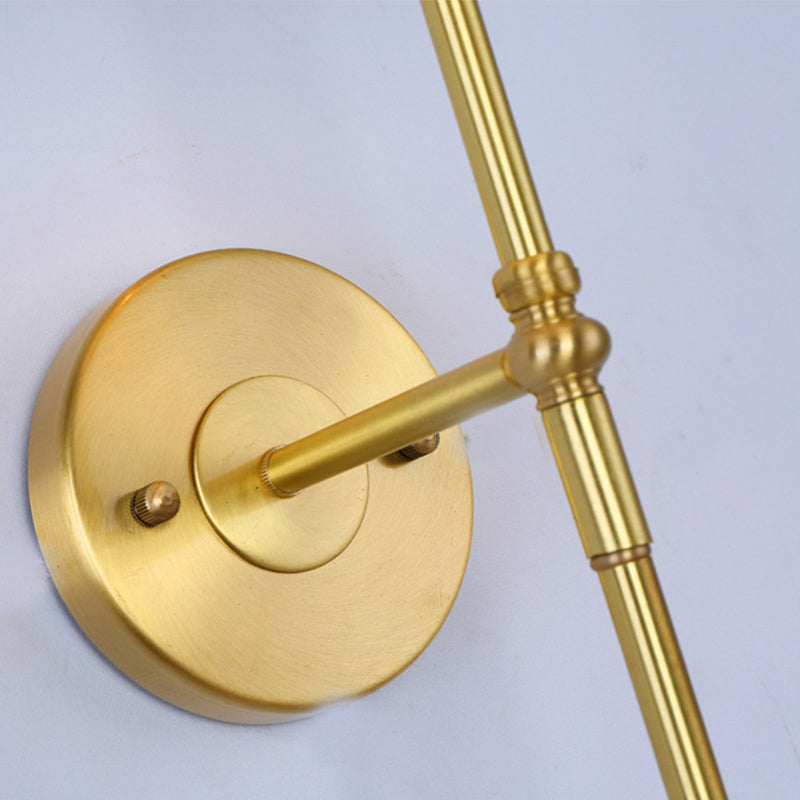 Classic Brass Wall Lamp with Fabric Shade