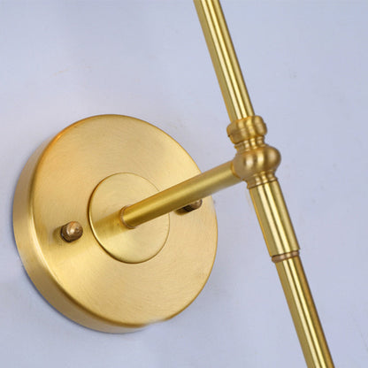 Classic Brass Wall Lamp with Fabric Shade