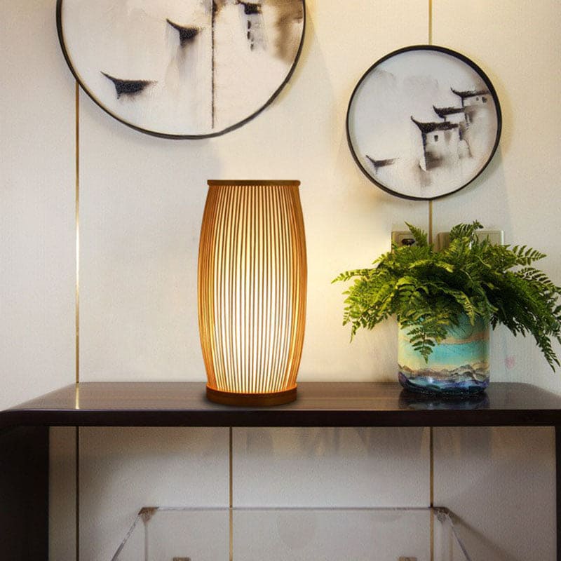 Natural Bamboo Modern Table Light