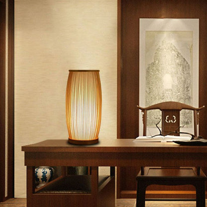 Natural Bamboo Modern Table Light