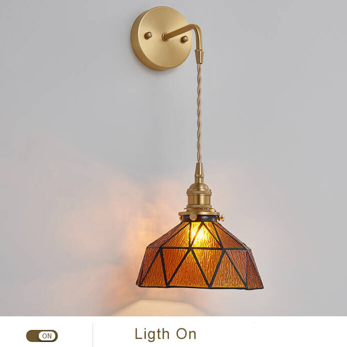Calming Blue Glass Wall Light with Ripple Effect