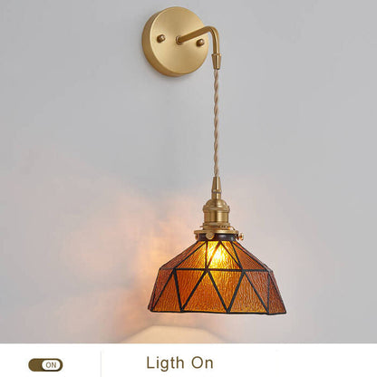 Calming Blue Glass Wall Light with Ripple Effect