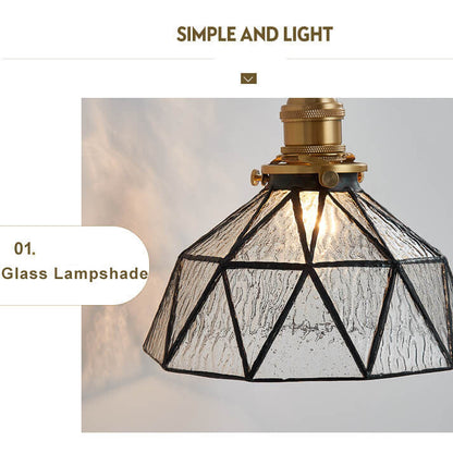 Calming Blue Glass Wall Light with Ripple Effect