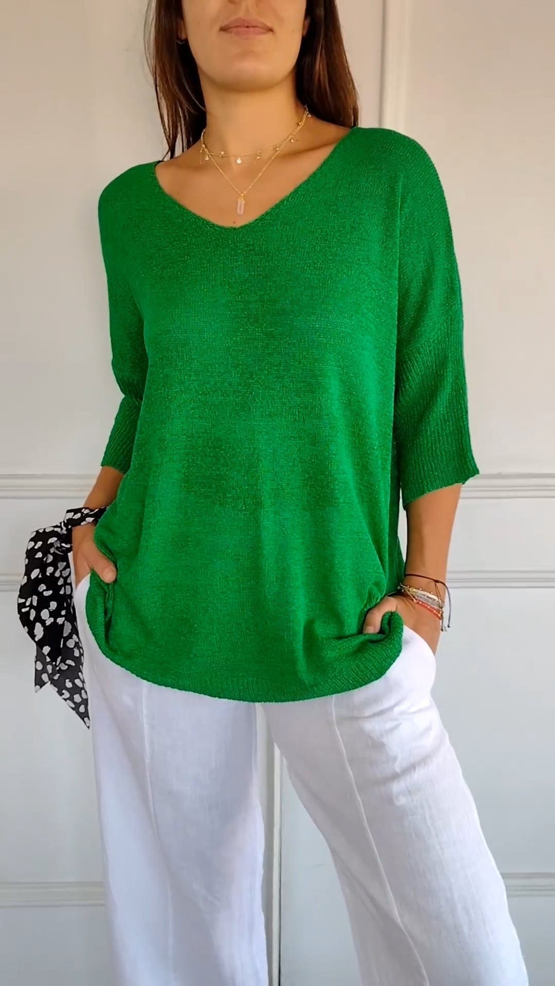 Soft V-Neck Knitted Sweater