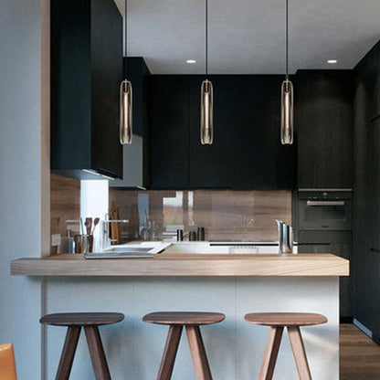 Sleek Glass Pendant Ceiling Light Fixture