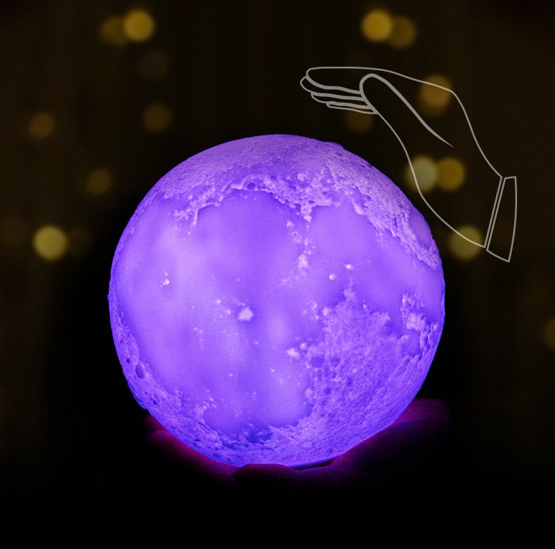 Compact Portable 3D Moon LED Desk Lamp