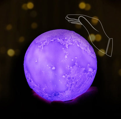 Compact Portable 3D Moon LED Desk Lamp