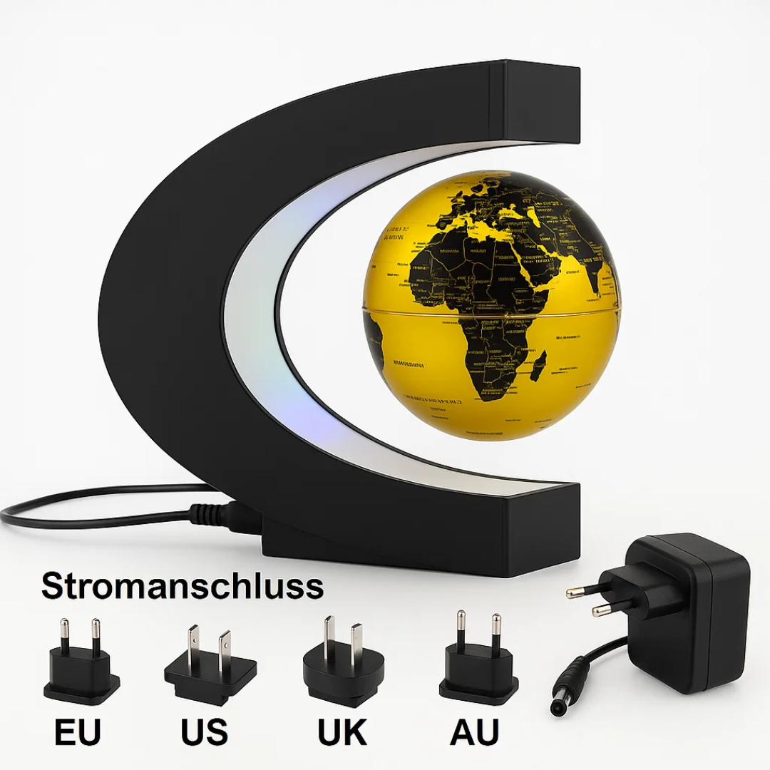 Glowing LED Floating Globe Lamp with Magnetic Base