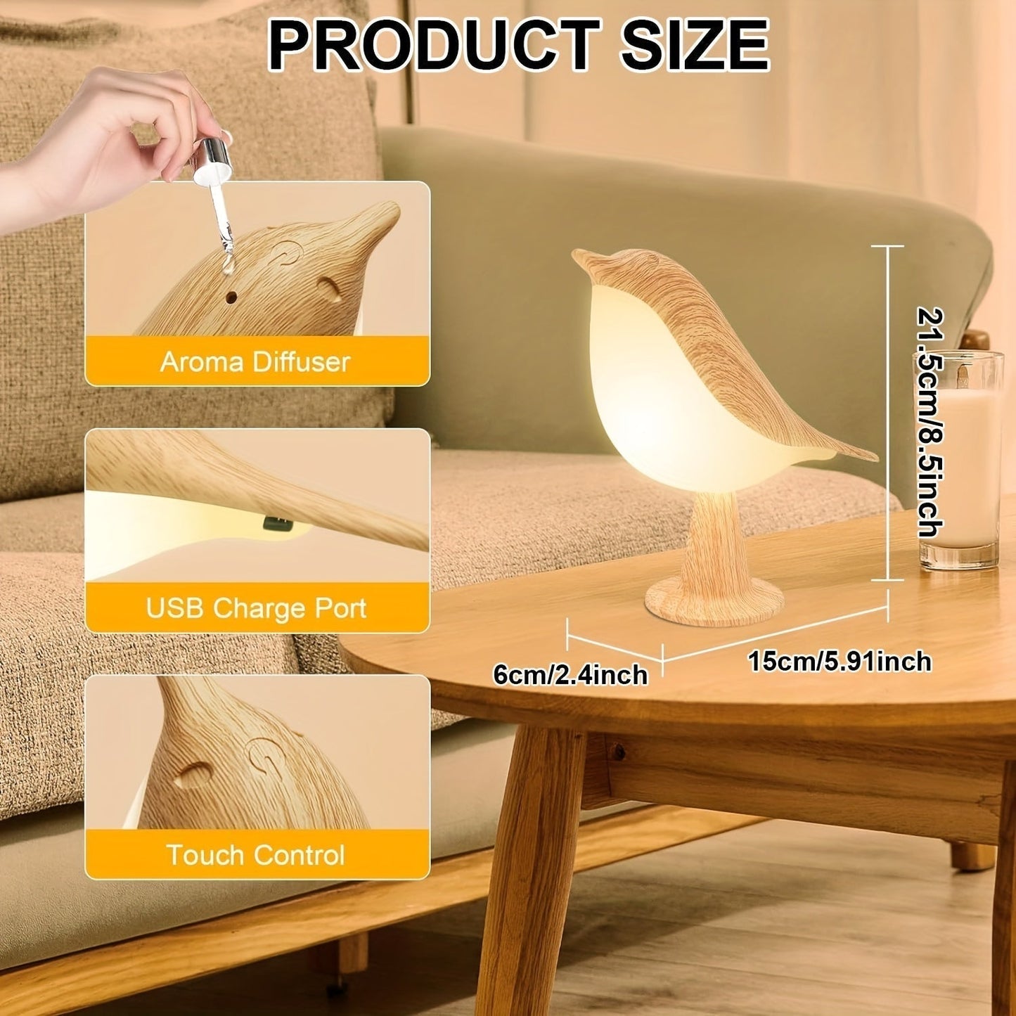 Simple USB Bird Table Light with Touch Control