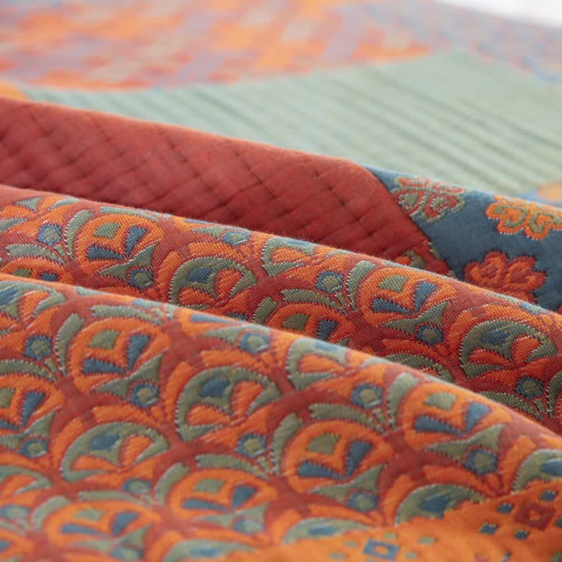 Soft Cotton Bed Quilt - Lightweight King Queen Coverlet