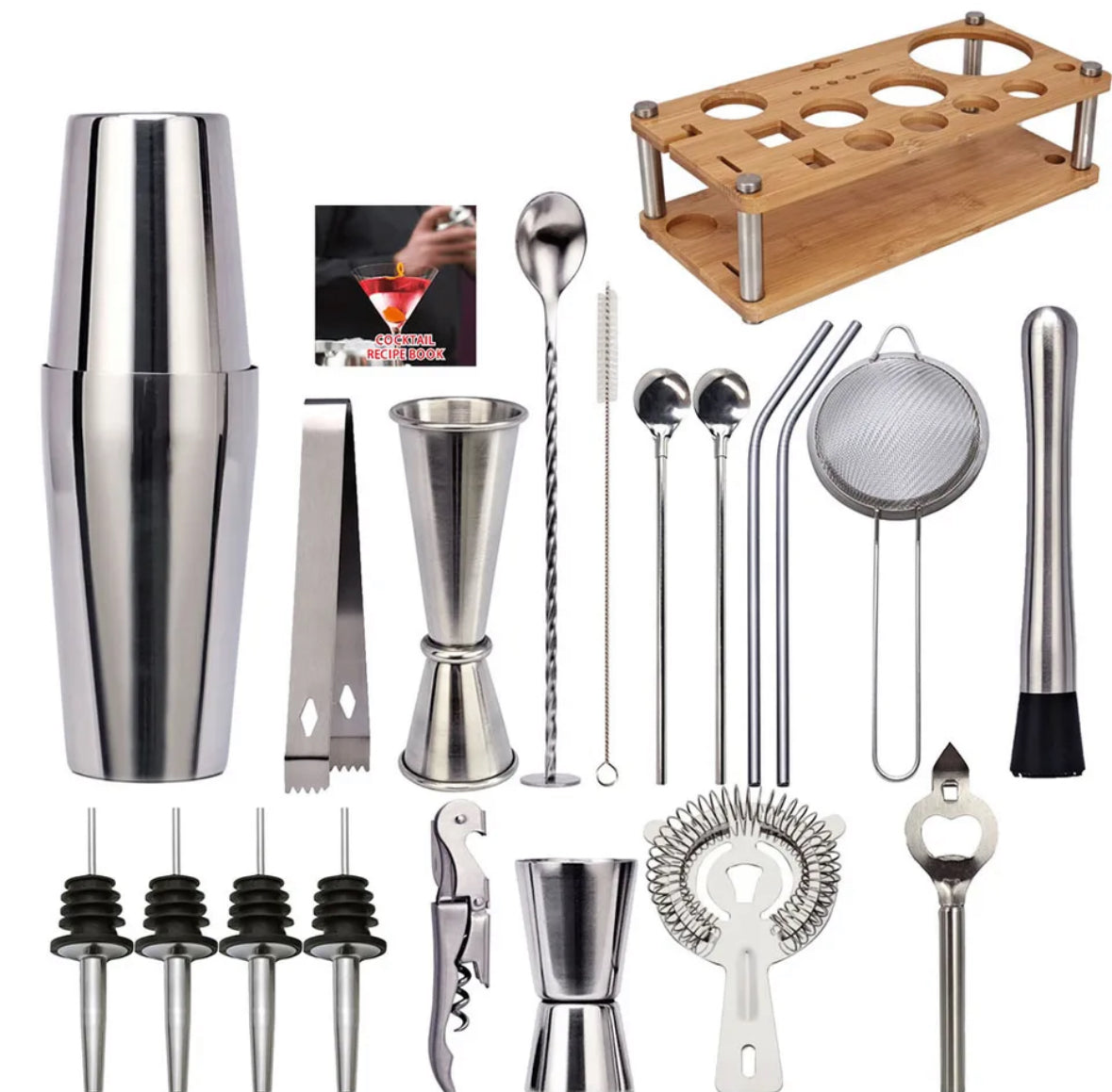 Premium 23-Piece Home Bar Cocktail Set