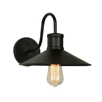 Metal Gooseneck Wall Lamp with Cage Shade