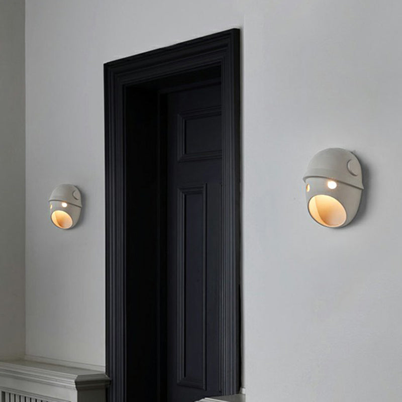 Funny Face LED Wall Light Grey Sconce