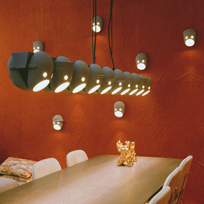 Funny Face LED Wall Light Grey Sconce