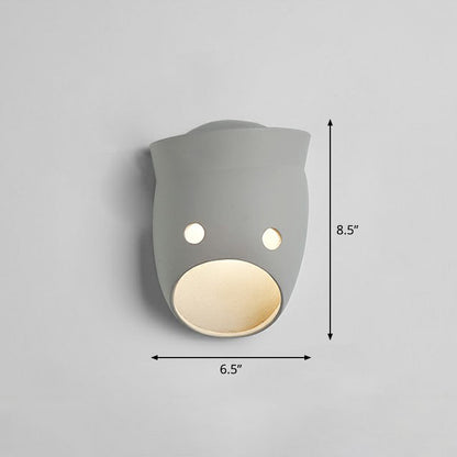 Funny Face LED Wall Light Grey Sconce