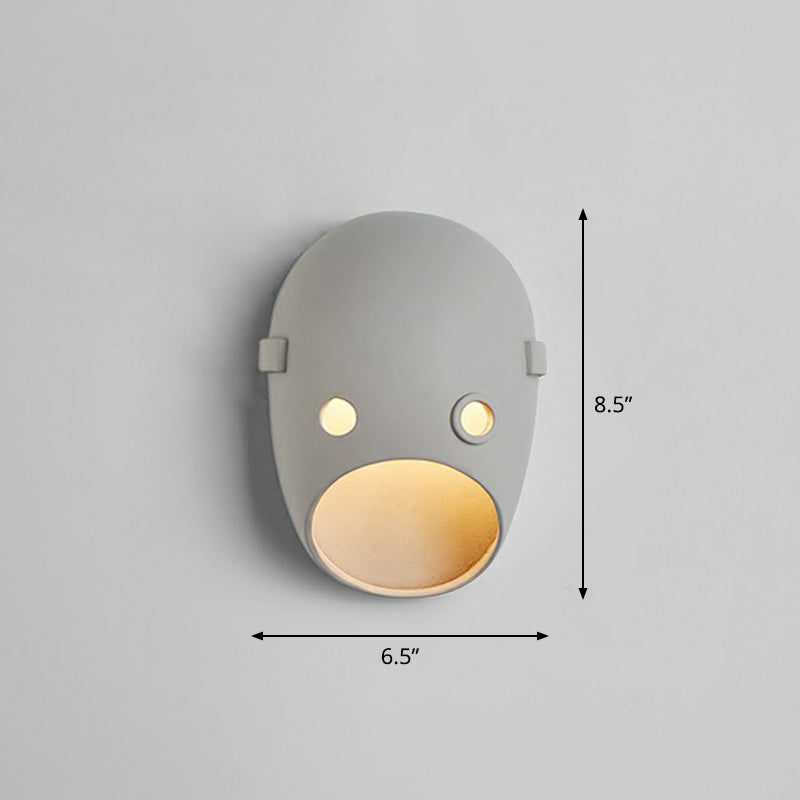 Funny Face LED Wall Light Grey Sconce - Cofik