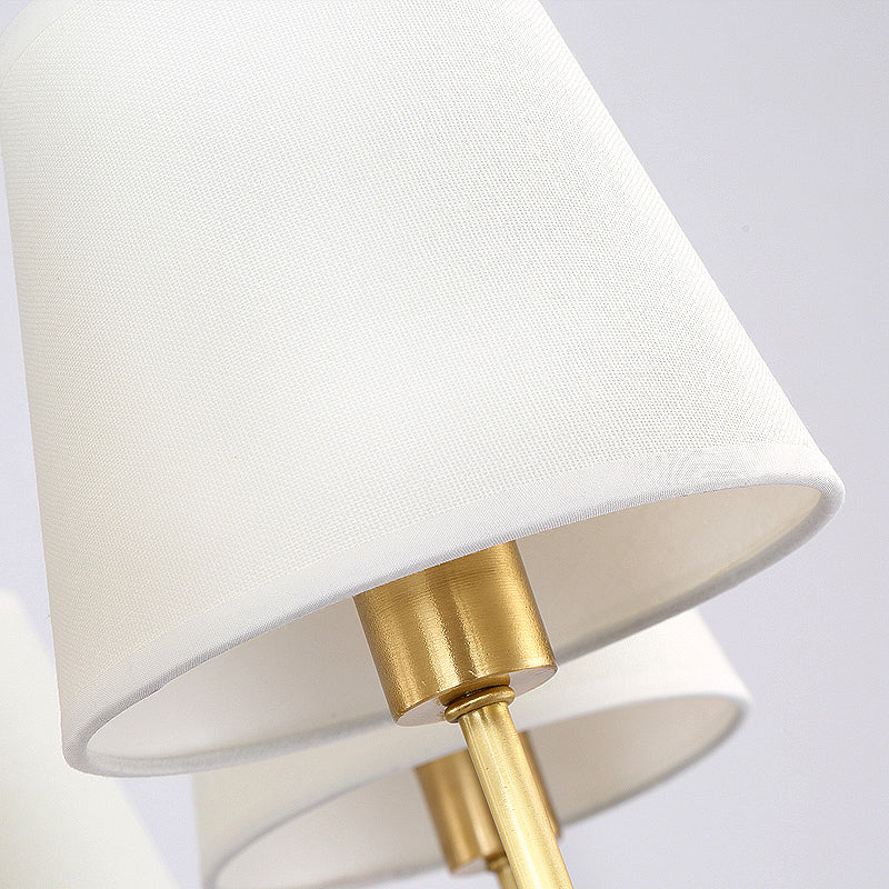 Vintage Metal Wall Lamp with Linen Shade