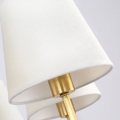 Vintage Metal Wall Lamp with Linen Shade