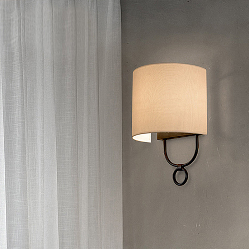 Classic Half-Cylinder Wall Sconce with Soft White Shade - Cofik