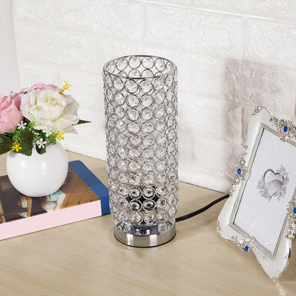 Contemporary Glass Desk Lamp with Silver Base - Cofik
