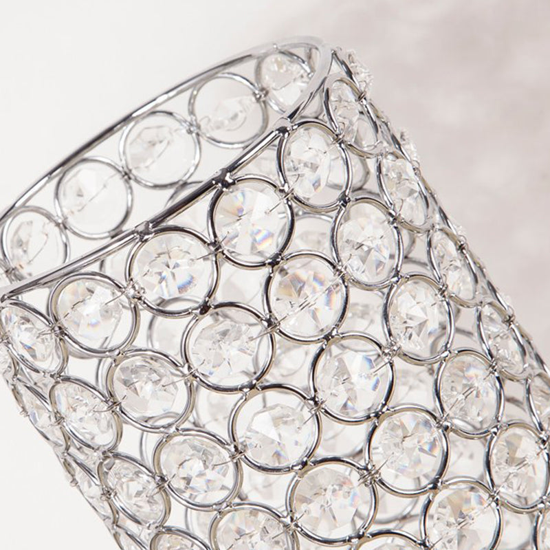 Contemporary Glass Desk Lamp with Silver Base