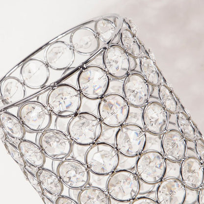 Contemporary Glass Desk Lamp with Silver Base