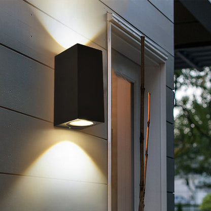 Sleek Black Outdoor LED Wall Sconce