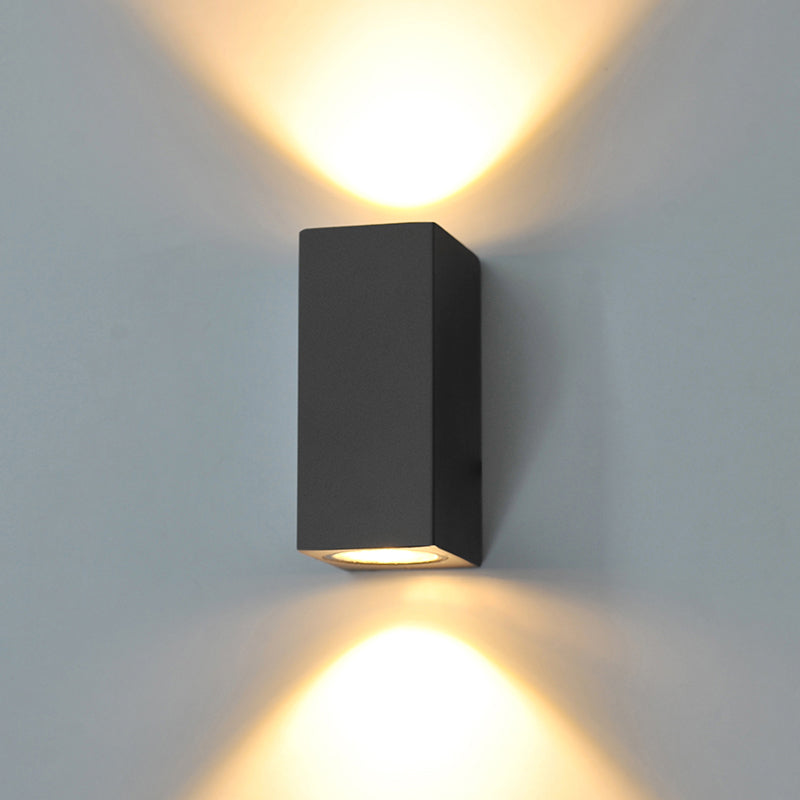 Sleek Black Outdoor LED Wall Sconce
