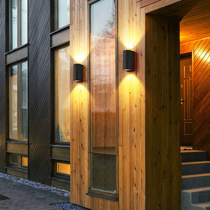 Sleek Black Outdoor LED Wall Sconce