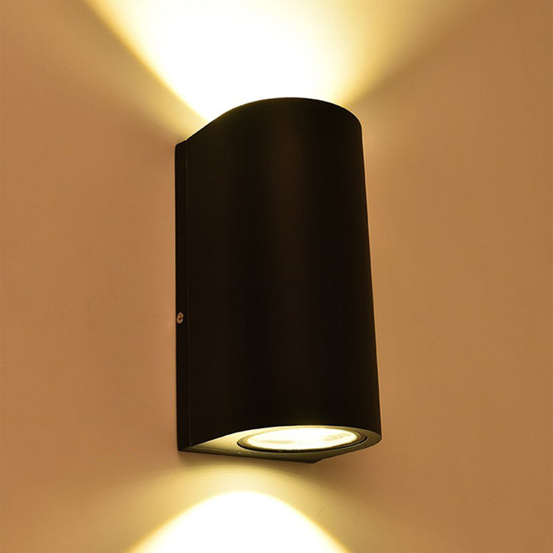 Sleek Black Outdoor LED Wall Sconce