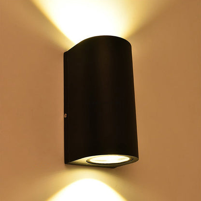 Sleek Black Outdoor LED Wall Sconce