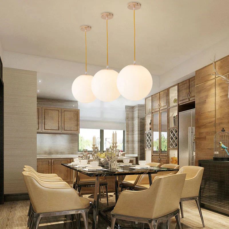 Simple Glass Pendant Ceiling Light Fixture