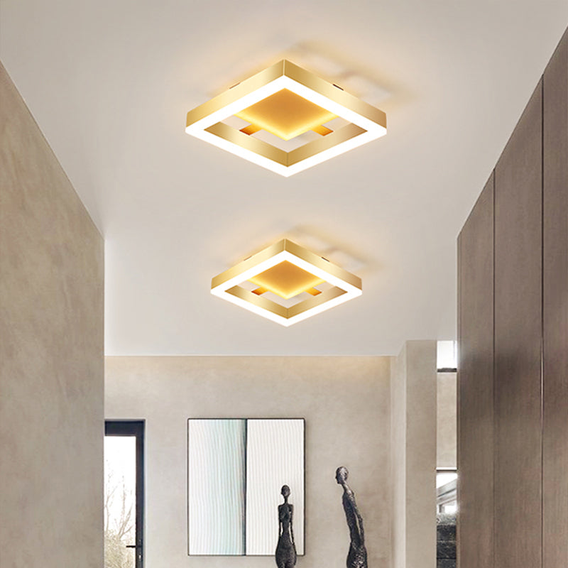 Luxury Golden Overhead LED Light Fixture